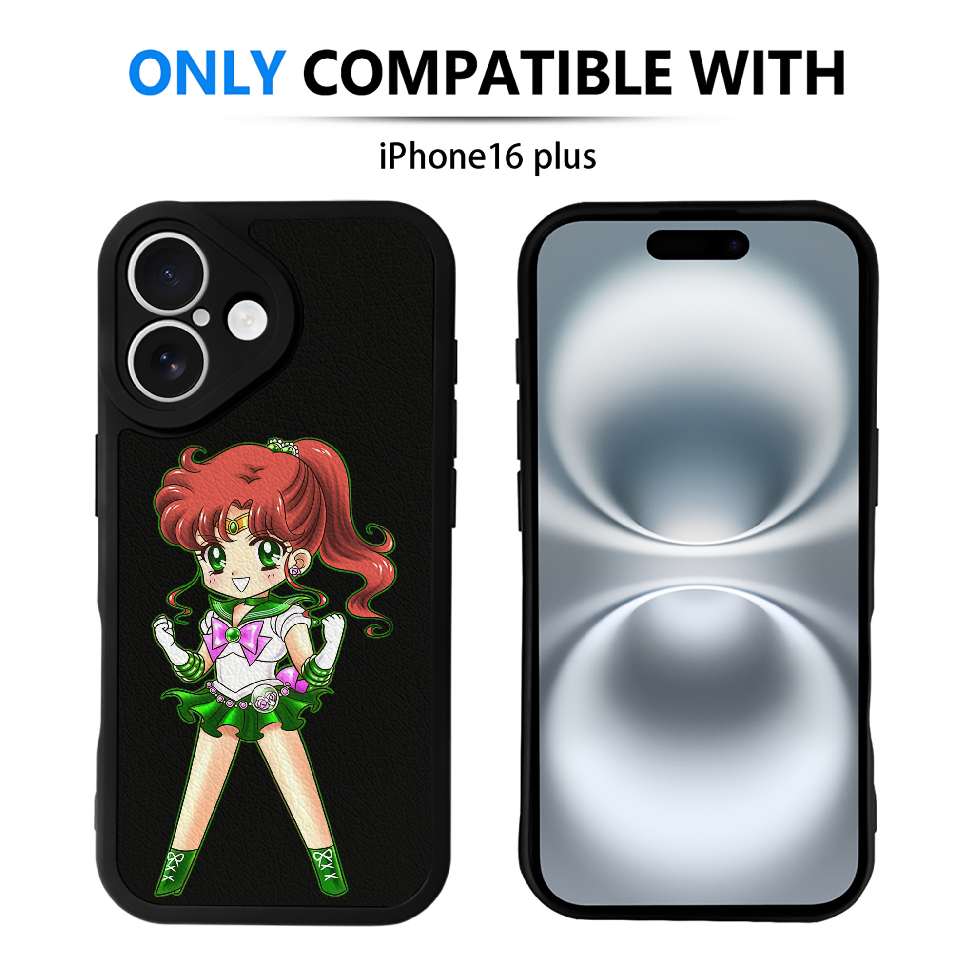 （画像用） 美少女戦士セーラームーン 木野 まこと きの まこと Sailor Moon Kino Makoto （セーラージュピター；Sailor Jupiter） 【iPhone 16シリーズ対応】シリコンスマホケース（レザー調） 材質：シリコン